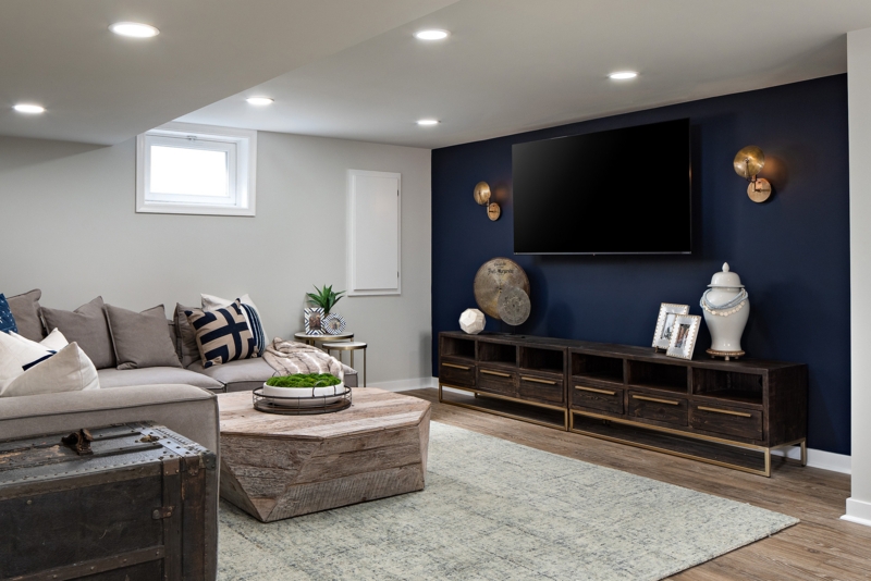 Navy Accent Wall