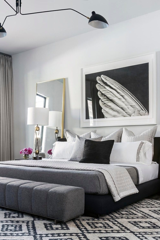 Bed Wing Wall Art Geometric Rug Multi-Arm Pendant Contemporary