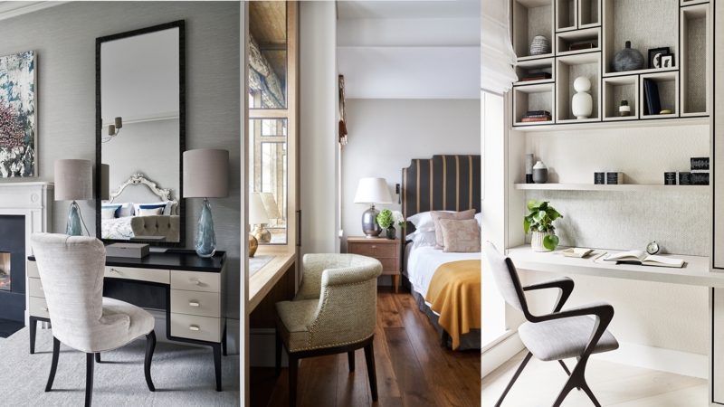 Bedroom Desk Layout Ideas showing Integrated Workspace Solutions