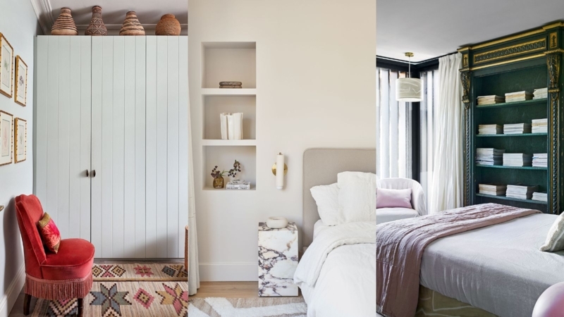 Bespoke Storage: Ornate Green Bookcase and Paneled Wardrobe