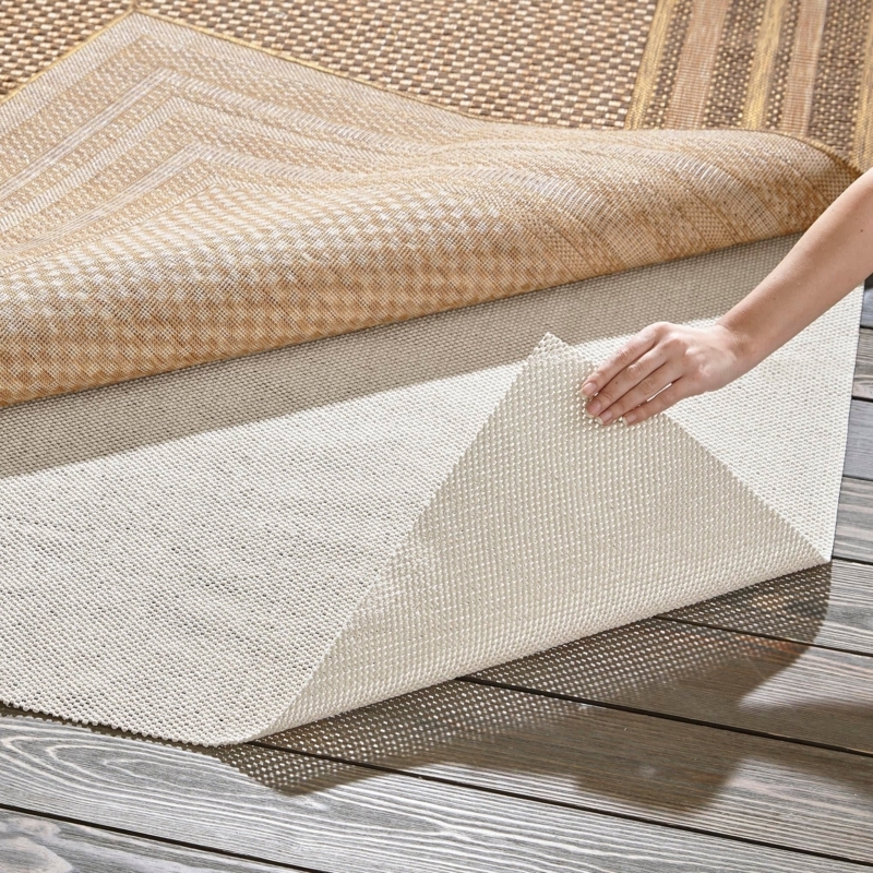 Breathable Open Grid Mesh Rubber Rug Pad for Hardwood