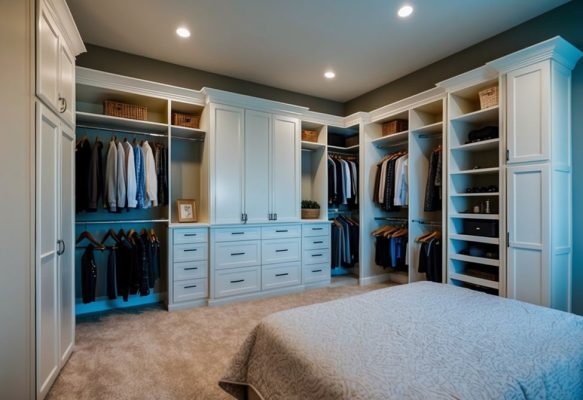 Closet System featuring Shaker Cabinetry and Floor to Ceiling Storage