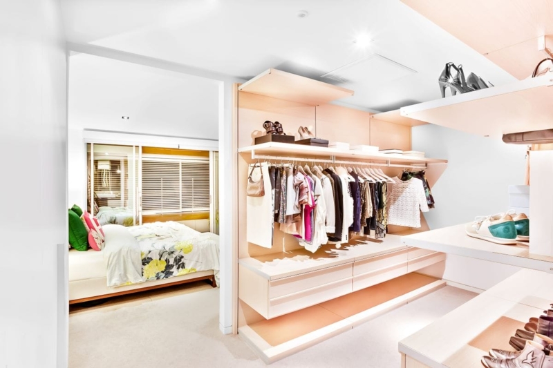 Closet System: Light Wood Open Concept Storage and Shelving
