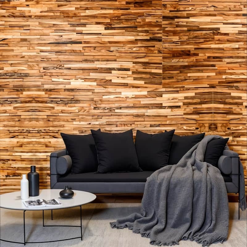 Contemporary 3D Embossed Geometric Wood Panel