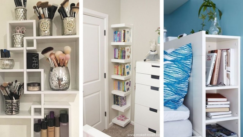 Creative White Wall Shelving Ideas Including Corner Units