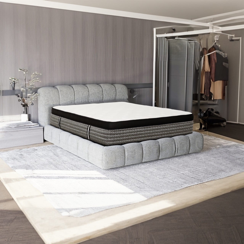 Deep Profile Hybrid Mattress 16 Inch Quilted Euro Top Design