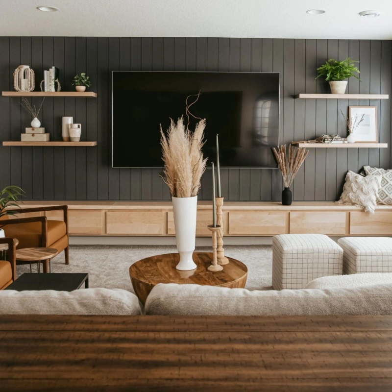 Deep Teal Vertical Shiplap Wall Paneling Modern Rustic
