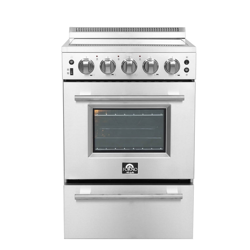 Digital Display Electric Range in Stainless Steel with Glass Oven Door