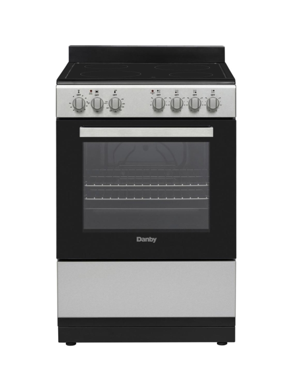 Electric Range with Coil Heating Elements and Backguard Controls