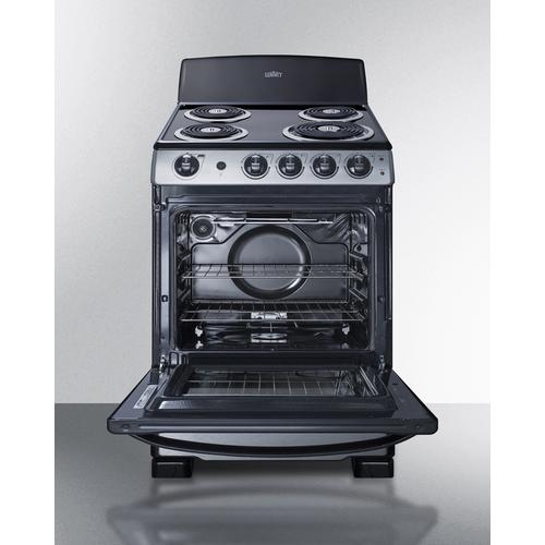 Electric Range with Pro Style Handle, Stainless Steel, and Coil Burners