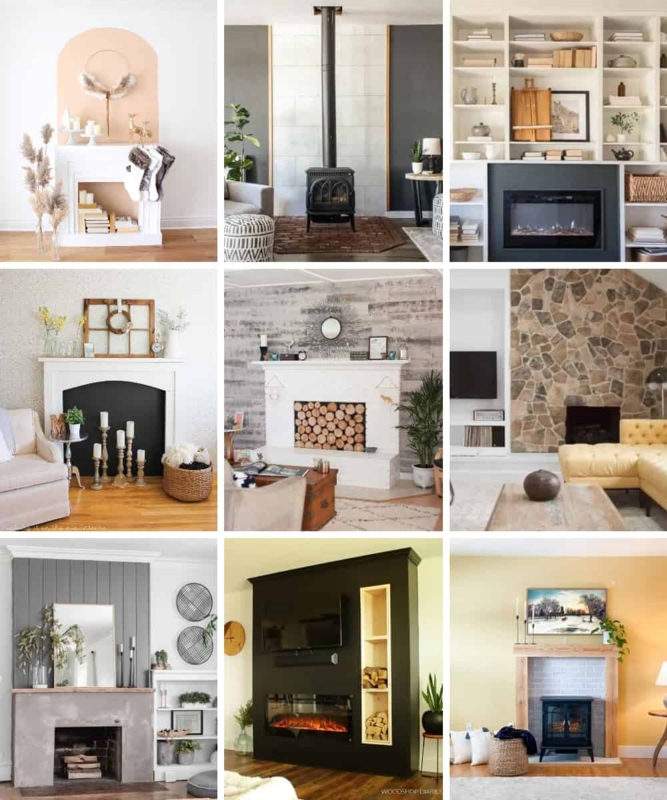 Fireplace Accent Wall Design Ideas in Modern Farmhouse Styles