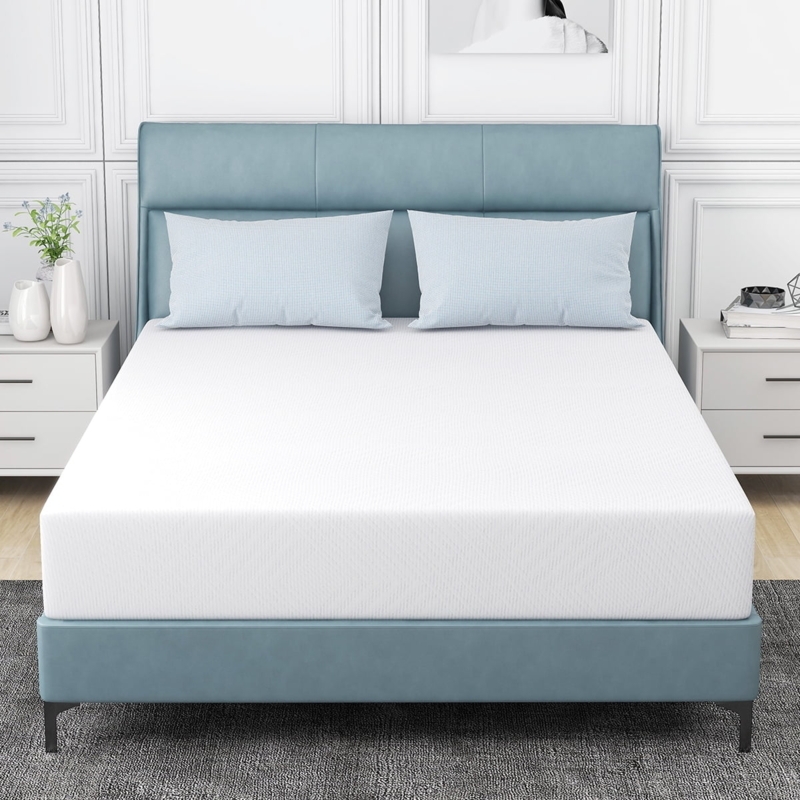 Foam Mattress 8 Inch Profile Geometric Quilting, Low Profile Bed