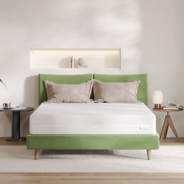 Foam Mattress In A Box, Quilted Cover, Grey Border, Modern Tight Top