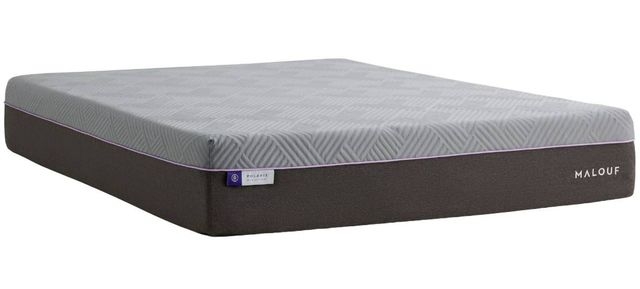 Foam Mattress, Navy Blue Border, Geometric Quilted Top, High Profile