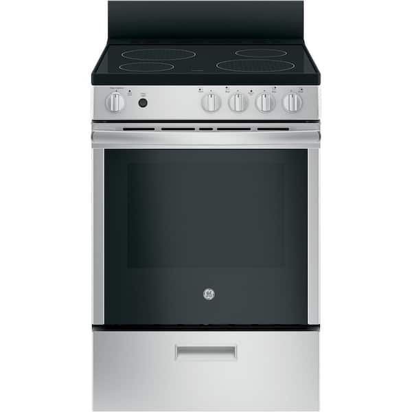 Front Controls Electric Range in Stainless Steel with Coil Cooktop