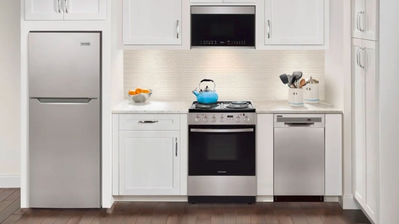 Gas Range Brushed Stainless Steel Freestanding for Apartments