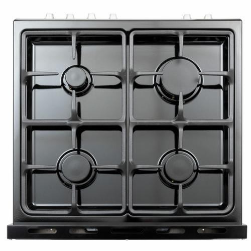 Gas Range Freestanding Silver Finish with Oven Window, Compact