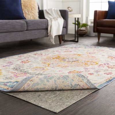 Grey Felt Dual Surface Rug Pad with Non-Slip Honeycomb Grid