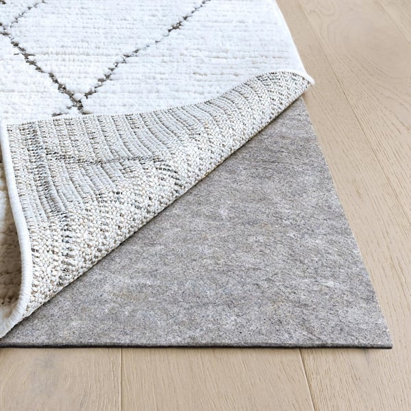 Grey Needle-Punched Felt Runner Rug Pad, Low Profile Dual Surface Gripper
