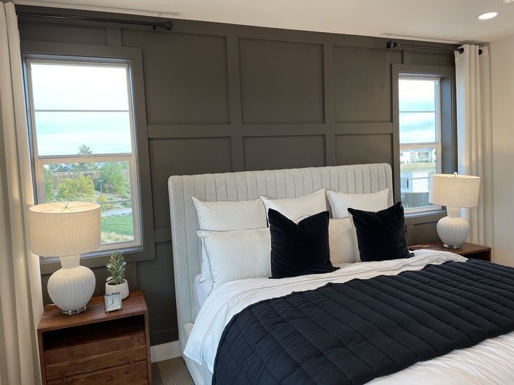Grid Accent Wall Channel Tufted Headboard Styling
