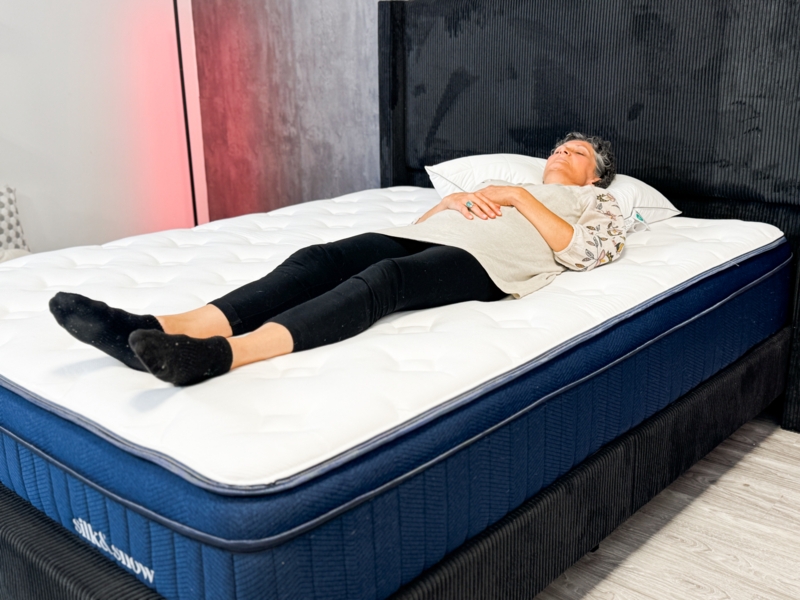 High-Profile Hybrid Mattress, Tufted Top, Charcoal Side Panels