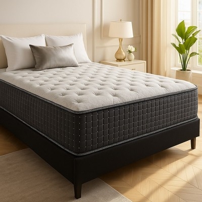 High Profile Mattress Bedroom Styling Geometric Quilting Charcoal Panels