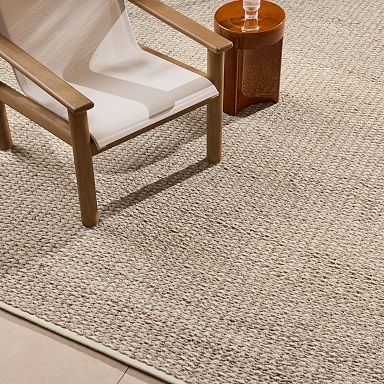 Honeycomb Area Rug Cream and Tan Performance Weave Modern