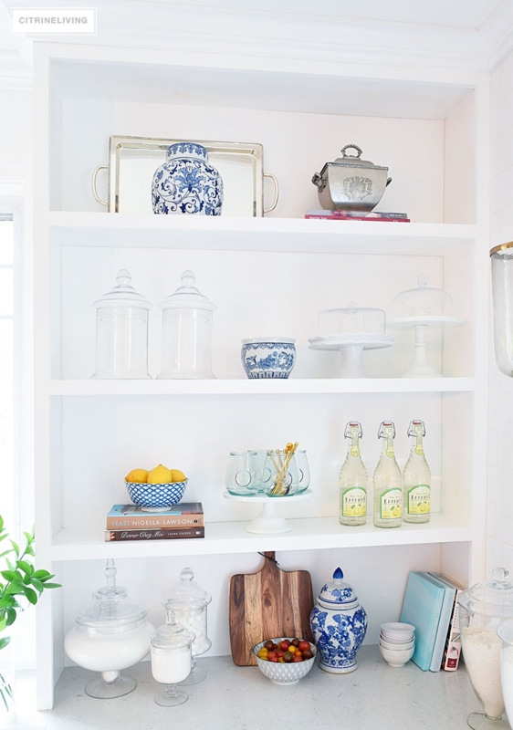HOW TO STYLE OPEN KITCHEN SHELVES - CITRINELIVING