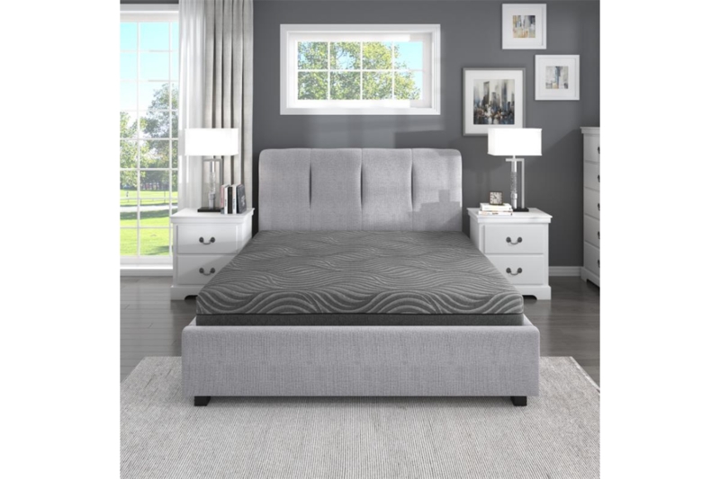 Hybrid Mattress Cross Section View showing Multi Layer Foam and Coils