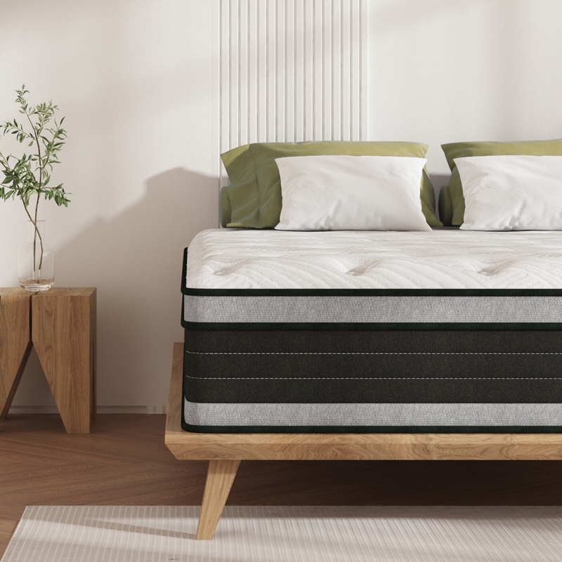 Hybrid Mattress Technical Mattress Layer Visualization with Wave Pattern