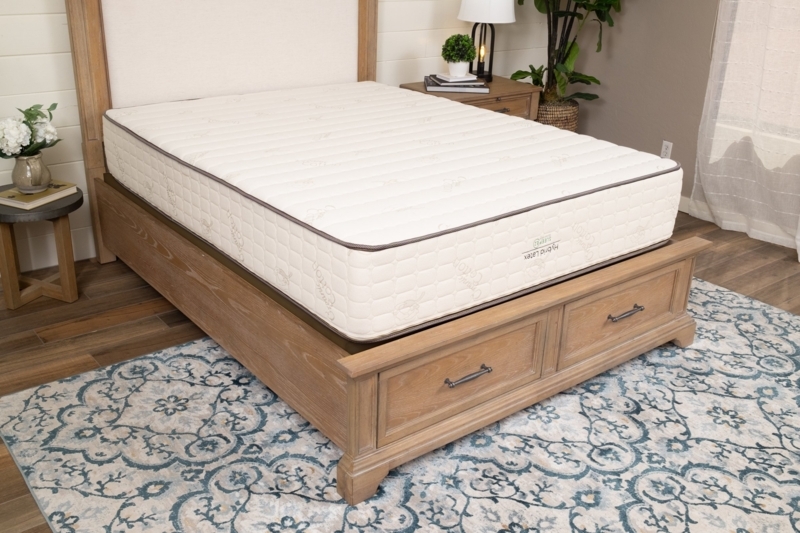 Hybrid Mattress with Natural Latex Layer and Breathable Perforations
