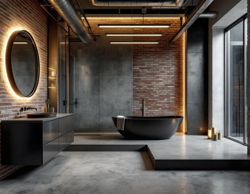 Industrial Chic Bathroom Sanctuary Inspiration | Muse by Wayfair