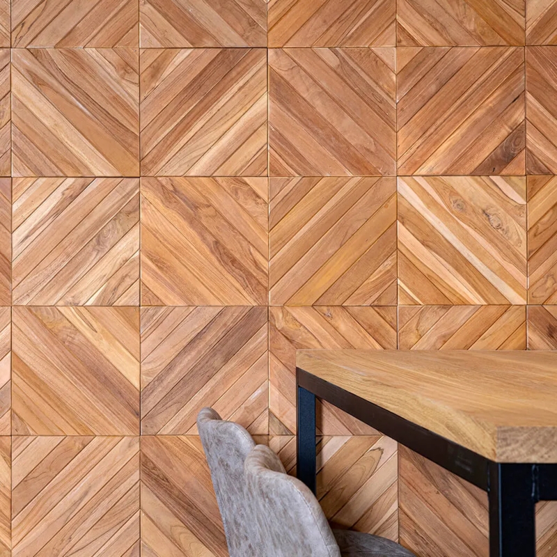 Industrial Geometric 3D Arrow Pattern Wood Paneling
