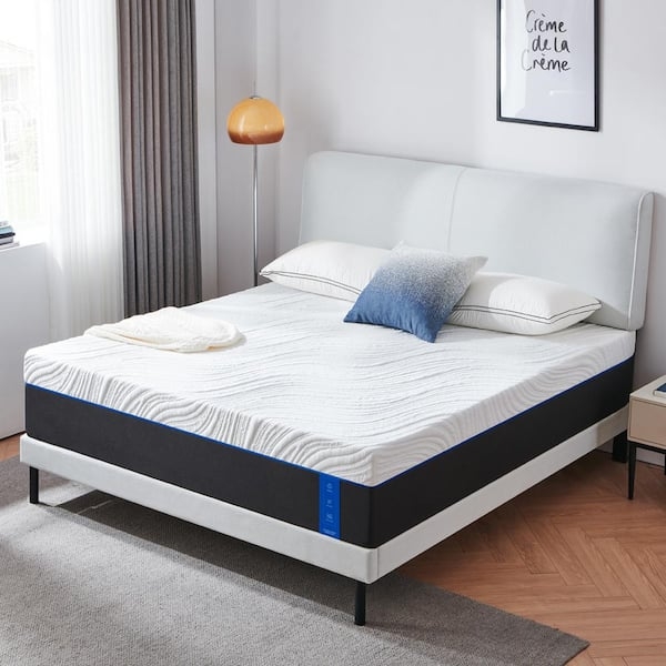 King Mattress, 12 Inch Profile, Quilted Tight Top, Charcoal Grey Sides