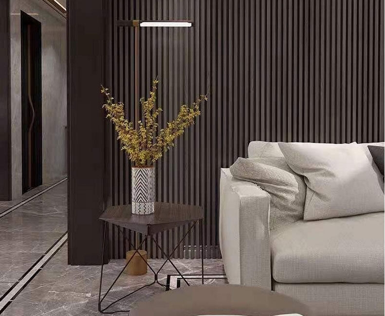 Kona Brown Wall Paneling Vertical Wood Slat Design