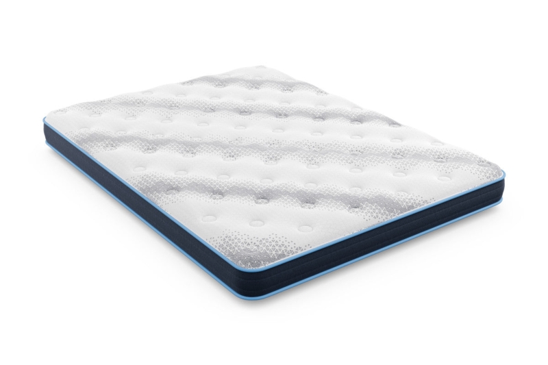 Low Profile Mattress, Side Handles, Diamond Quilted, Firm Foam, Gray