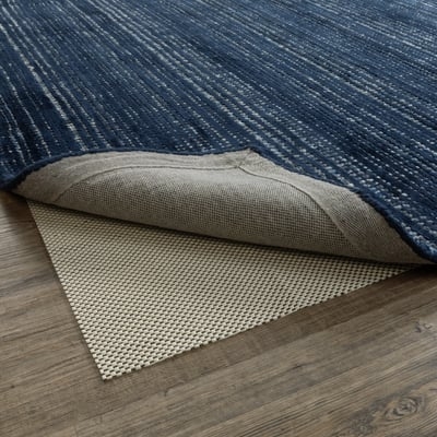 Low Profile Rug Pad Off-White Mesh Grid Non-Slip Gripper
