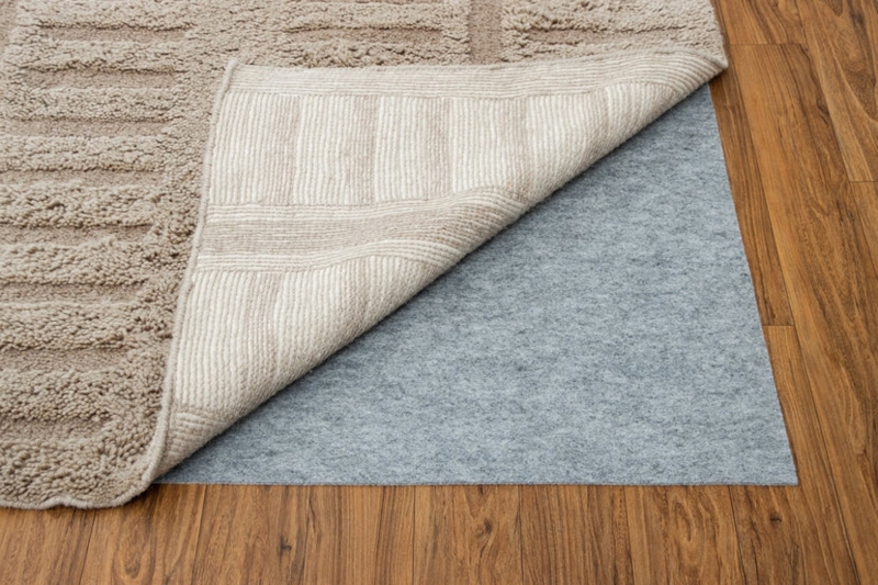 Low Profile Rug Pad Perforated Texture White Mesh Thin Grip