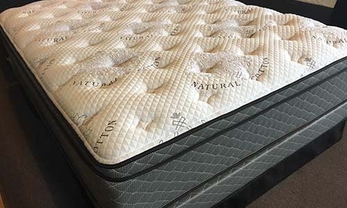 Luxury Quilted Floral Mattress Charcoal Grey Ribbed Border Design