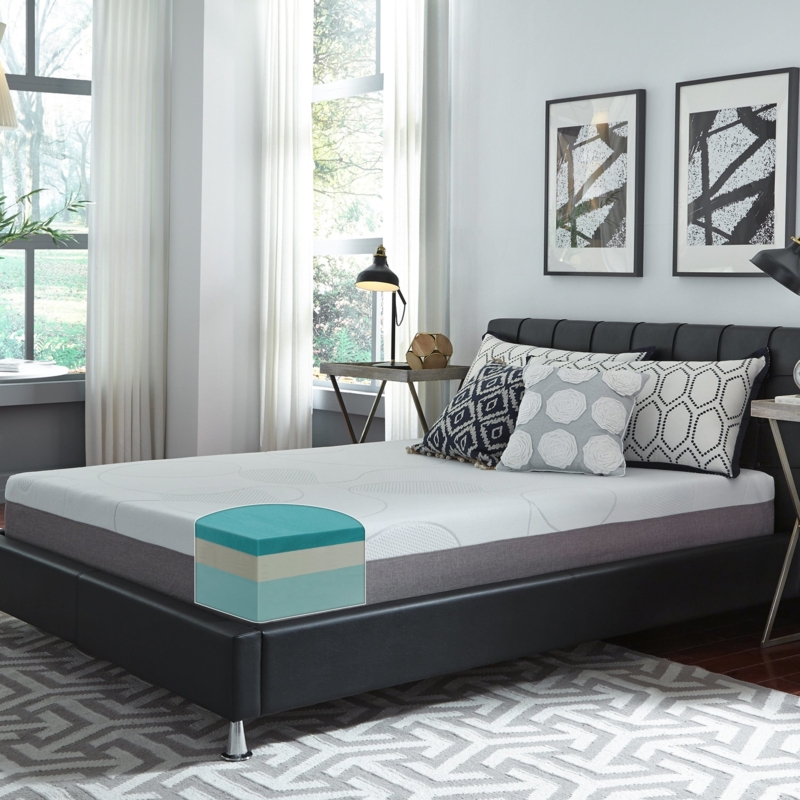 Mattress Cutaway View showing Gel Memory Foam and Breathable Cover Layers
