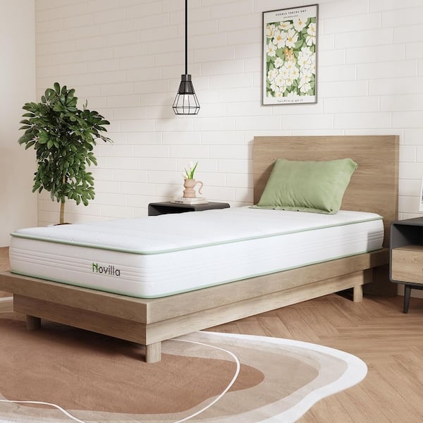 Mattress High Contrast Border Slim Profile Guest Bed Solution