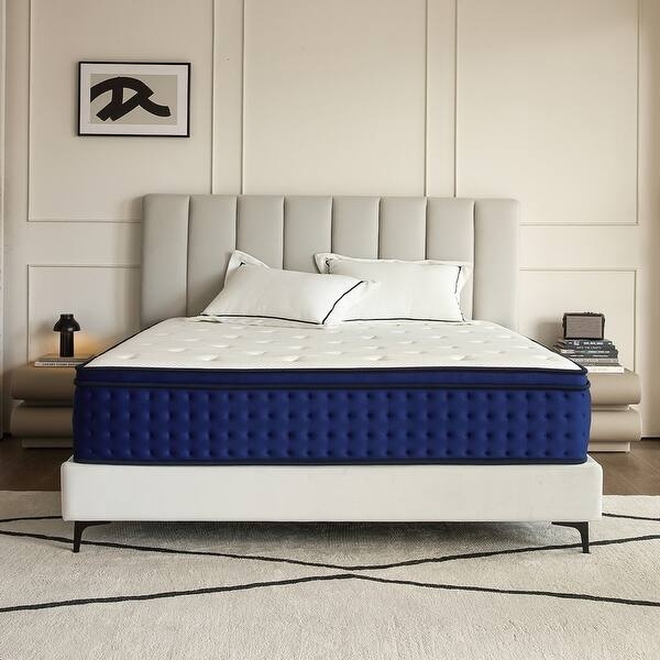 Mattress Luxury Deep Profile with Charcoal Gray Textured Sides