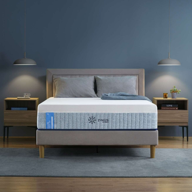 Mattress Quilted Geometric Top with Clean Aesthetic Sleep Space Design