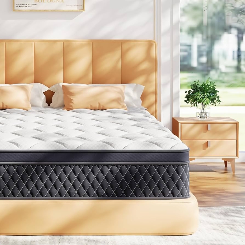 Mattress with 10 Inch Profile, Quilted Top, Platform Bed Styling