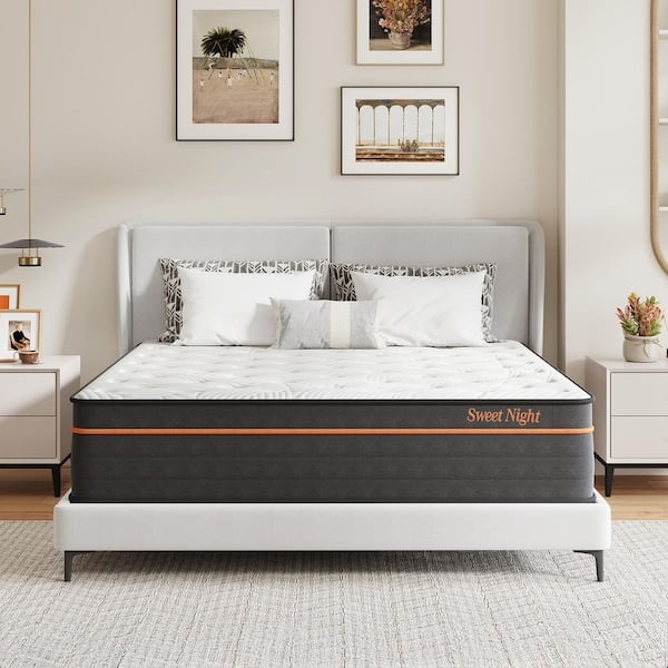 Mattress with 14 Inch Profile, Tight Top & Hybrid Construction