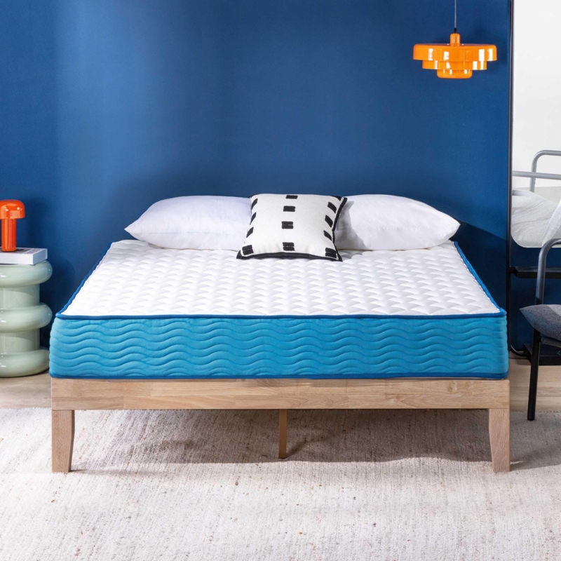 Mattress with Circular Quilting & Charcoal Side Panels