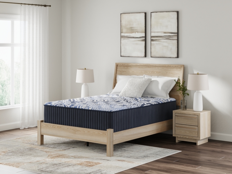Mattress with Contrasting Tape Edge, Diamond Quilt Pattern & Piping
