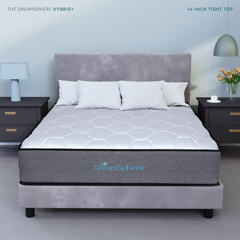 Mattress with High Profile, Charcoal Sides & Quilted Top