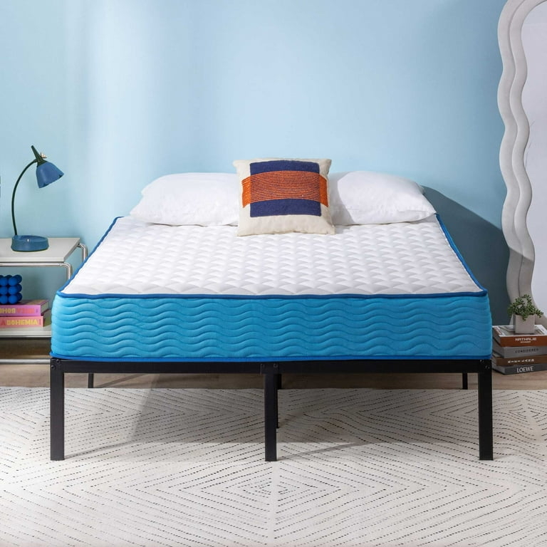 Mattress with Low Profile Base, Hybrid Design & Tight Top