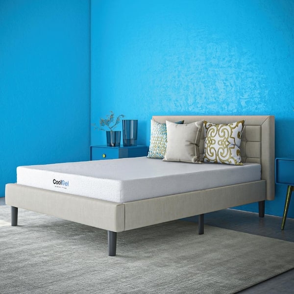 Mattress with Quilted Swirl Pattern, Tight Top, Gray Contrast Sides